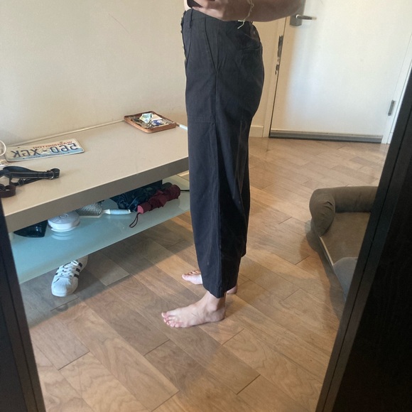 Stradivarius wide leg pants in navy-gray - Picture 4 of 6